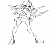Printable bloom new pose winx club  coloring pages